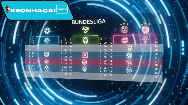 Bảng xếp hạng Bundesliga hôm nay 3 Bảng xếp hạng Bundesliga theo phong độ
