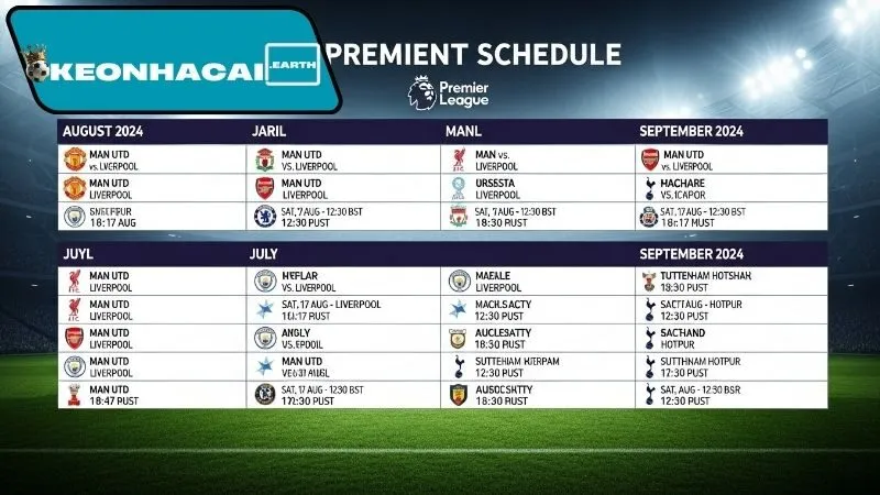 Lịch bóng đá Premier League - Cập nhật và theo dõi hiệu quả 3 Cách tra cứu lịch bóng đá Premier League