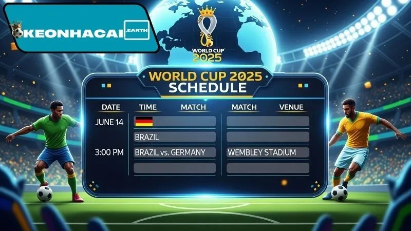 Lịch thi đấu World Cup 2025 - Cập nhật tại Kèo Nhà Cái 2 Cách tra cứu lịch thi đấu World Cup 2025 tại Kèo Nhà Cái